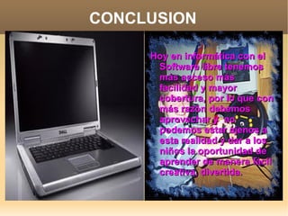 Las tecnologías de comunicación tienen amplios programas que favorecen el aprendizaje en todas las áreas curriculares  que nos ayudan a salir de lo tradicional y rutinario y la educación se hace más amena ,por ello por eso la necesidad  imperiosa de ingresar en el mega cambio  orientada hacia una educación progresista centrada en los niños y jóvenes que aspiran alcanzar el éxito 