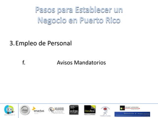 3.Empleo de Personal
f. Avisos Mandatorios
 