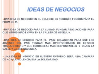 IDEAS DE NEGOCIOS ,[object Object]
