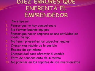 Procesos modernos.ONCEcualidadesde un emprendedorEmancipaciónModeración en la ambiciónPasiónResultadosEspiritualidadNovicioDisfrute del caminoÉxitos compartidosDeterminaciónOptimismos y sueñosResponsabilidades