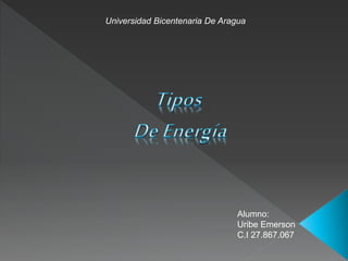 Universidad Bicentenaria De Aragua
Alumno:
Uribe Emerson
C.I 27.867.067
 