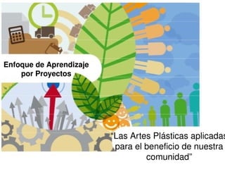 Enfoque de Aprendizaje 
    por Proyectos




                          “Las Artes Plásticas aplicadas
                           para el beneficio de nuestra 
                                   comunidad”
 