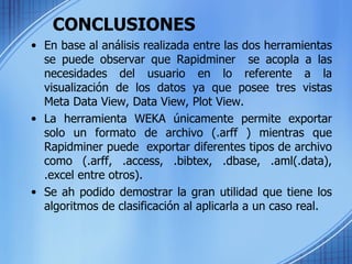 SIMULACION DE ARBOLES DE CLASIFICACION (ID3,J48) PARA ASIGNACION DE CREDITOS EN EL IECE Slide 19