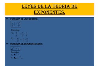 TEORIA DE EXPONENTES