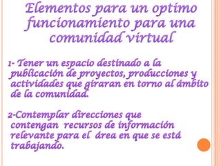 COMUNIDADES VIRTUALES