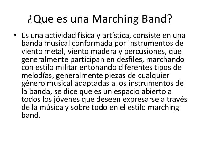 Que Es Una Marching Band