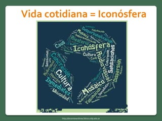 Vida cotidiana = Iconósfera
http://docentesenlinea.fahce.unlp.edu.ar
 