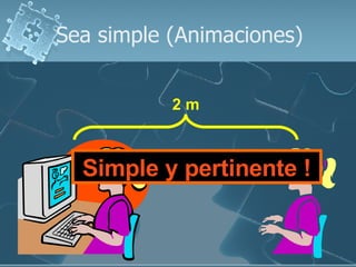 Sea simple (Animaciones) Simple y pertinente ! 2 m 