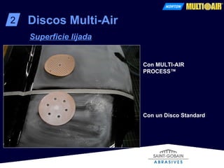 2 Discos Multi-Air Superficie lijada Con MULTI-AIR PROCESS™ Con un Disco Standard 