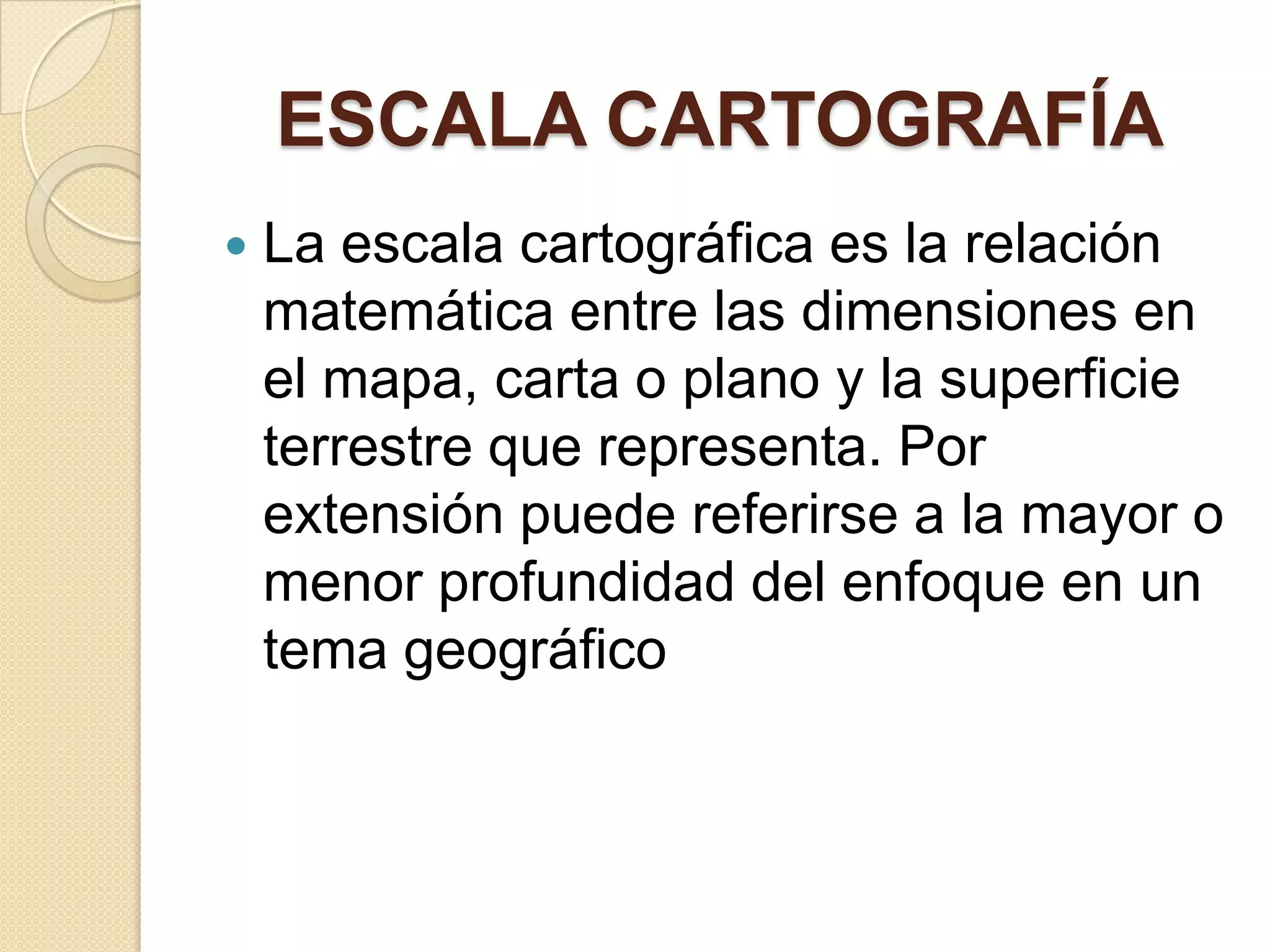 CONCEPTO DE ESCALALa escala nos permite establecer una relación entre los tamaños o dimensiones reales y verdaderas de los objetos y sus respectivas representaciones, dibujos o imágenes.