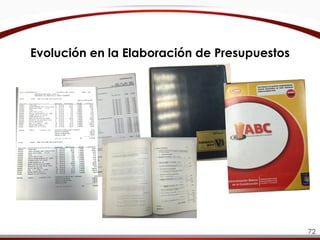 Evolución en la Elaboración de Presupuestos
72
 