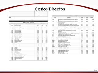Costos Directos
80
 