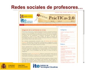 Redes sociales de profesores…
 