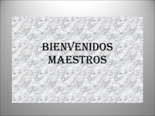 BIENVENIDOS Maestros 