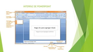 INTERFAZ DE POWERPOINT 
 