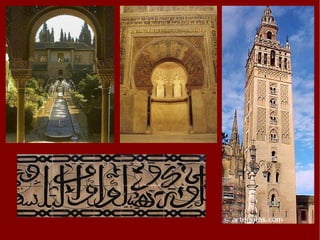 Economía de Al- Andalus Desde el punto de vista económico, Al- Andalus significó  una revitalización de las actividades productivas. La agricultura  experimentó un notable desarrollo especialmente por la modernización de los sistemas de  regadío  y por la introducción de  nuevos cultivos  como el arroz, naranjas y cítricos, azafrán, algodón, caña de azúcar, granado. El cultivo de plantas aromáticas y medicinales ocupaba un lugar importante. Muy extendido estaba el cultivo de la morera vinculado a la cría del gusano de seda. En cuanto a la ganadería la principal aportación árabe fue el fomento de  la cría del caballo . Destacaron también en la  cetrería  o arte de la cría y domesticación de halcones destinados a la caza de volátiles. Pero quizás lo mas destacado fue la  revitalización de las ciudades . La artesanía conoció un desarrollo notable con la producción de artículos de lujo.  Mas notable fue el  desarrollo del comercio  a larga distancia, favorecido por el control musulmán del Mediterráneo y el acceso al oro sudanés que los nómadas del desierto del Sahara traían hasta la costa norteafricana. El comercio estaba facilitado por la abundante circulación monetaria.  El dinar de oro y el dirhem de plata  eran las principales monedas árabes 