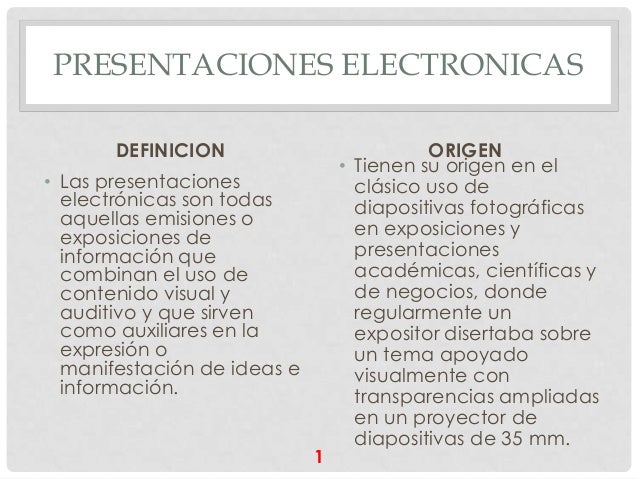 Presentaciones electronicas