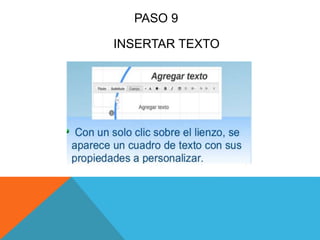 PASO 9
INSERTAR TEXTO
 