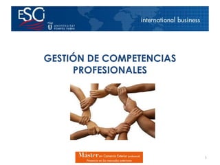 GESTIÓN DE COMPETENCIAS
     PROFESIONALES




                          1
 