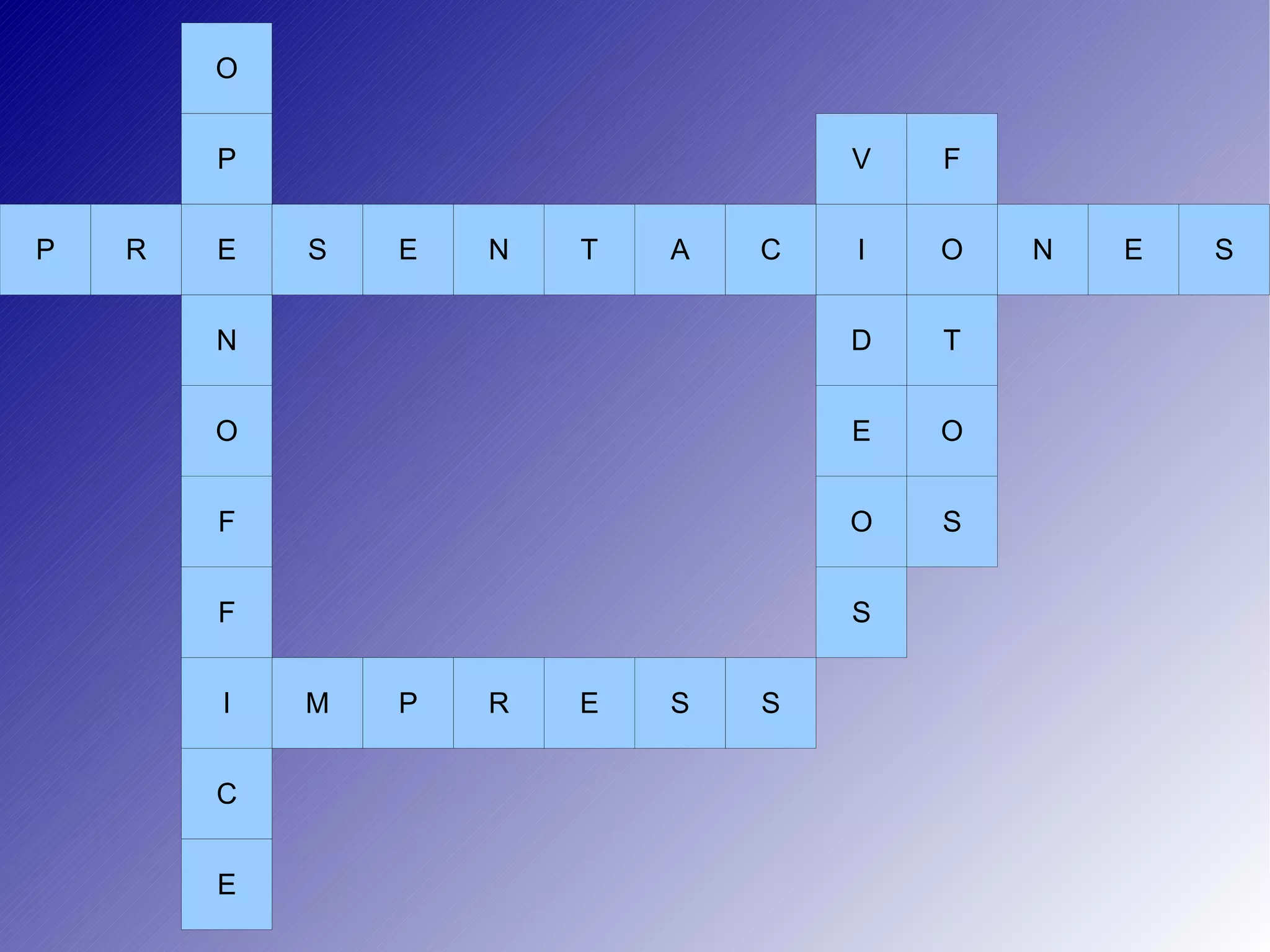 O P E N O F C I F E E N O I A C T N E S R P E T D V F S O S O S S S E R P M