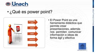 • ¿Qué es power point?
• El Power Point es una
herramienta didáctica que
permite crear
presentaciones, además
nos permiten comunicar
información e ideas de
forma ágil y efectiva
 