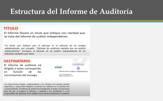 Estructura del Informe de Auditoría
 