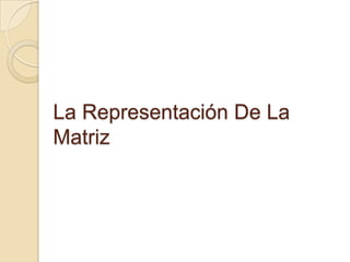 La Representación De La
Matriz
 