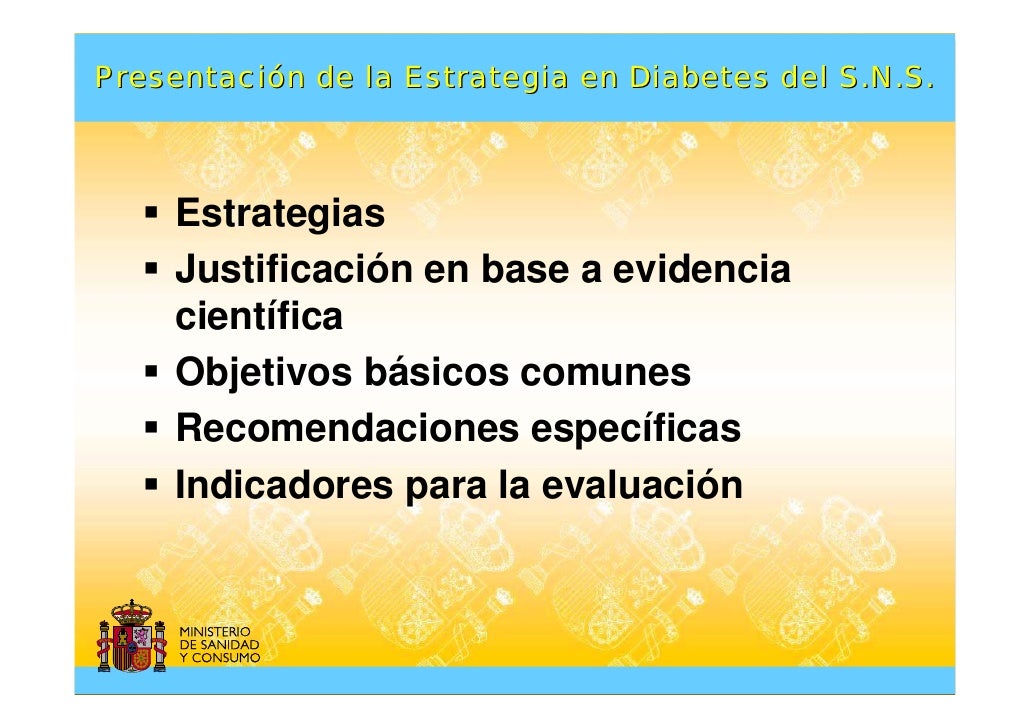 Presentación de la Estrategia en Diabetes del Sistema Presentación de la Estrategia en Diabetes del Sistema