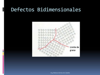 Defectos Bidimensionales
Ing. Beliana Gómez de Cabello
 