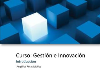 Curso: Gestión e Innovación Introducción Angélica Rojas Muñoz 