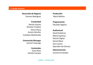 1.	
  Presentación	
  
En	
  Europa	
  Comunicación	
  ofrecemos	
  un	
  
servicio	
  end-­‐to-­‐end	
  	
  
desde	
  la	
  Monitorización	
  online	
  hasta	
  la	
  implementación	
  
de	
  las	
  Acciones	
  a	
  desarrollar	
  y	
  su	
  Difusión.	
  
Monitorización	
  de	
  la	
  
presencia	
  On-­‐Line	
  
Diseño	
  del	
  Plan	
  de	
  
MarkeEng	
  On-­‐Line	
  
Ejecución	
  de	
  las	
  
acciones	
  del	
  Plan	
  de	
  
MarkeEng	
  
Servicio	
  global	
  
 