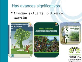  Hay avances significativos
Lineamientos de política en
 marcha




                               Es importante
 