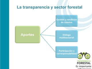 La transparencia y sector forestal




                              Es importante
 