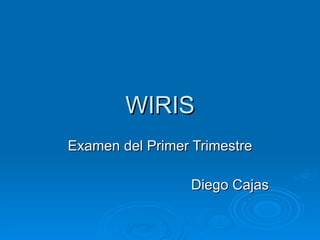 WIRIS Examen del Primer Trimestre Diego Cajas 