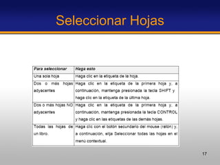 Seleccionar Hojas 