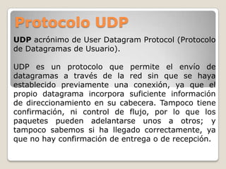 Presentacion exposicion udp y tcp | PPTX