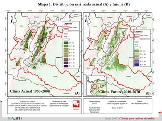 Identificación de áreas geográficas con potencial para la producción de arroz en Colombia ante escenarios de cambio climático