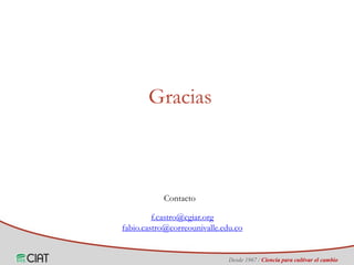 Identificación de áreas geográficas con potencial para la producción de arroz en Colombia ante escenarios de cambio climático