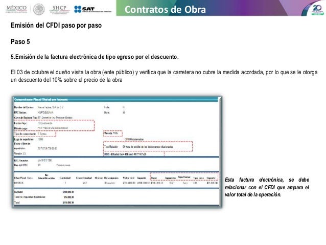 factura electrónica ejemplos factoraje financiero y contratos de obra