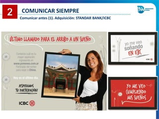 COMUNICAR SIEMPRE
Comunicar antes (1). Adquisición: STANDAR BANK/ICBC
 