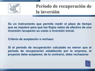 Periodo de recuperación de la inversión descontado