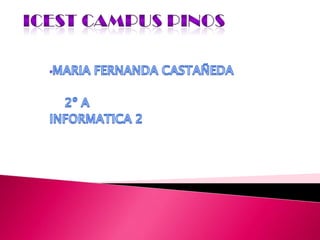 ICEST CAMPUS PINOS ,[object Object],    2º A INFORMATICA 2 