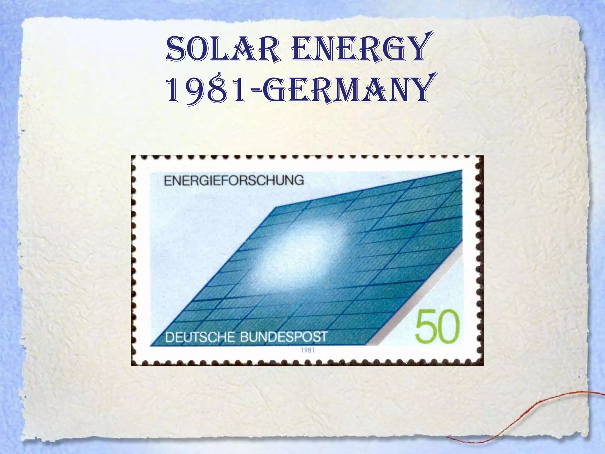 Solar Energy 1981-Germany 
