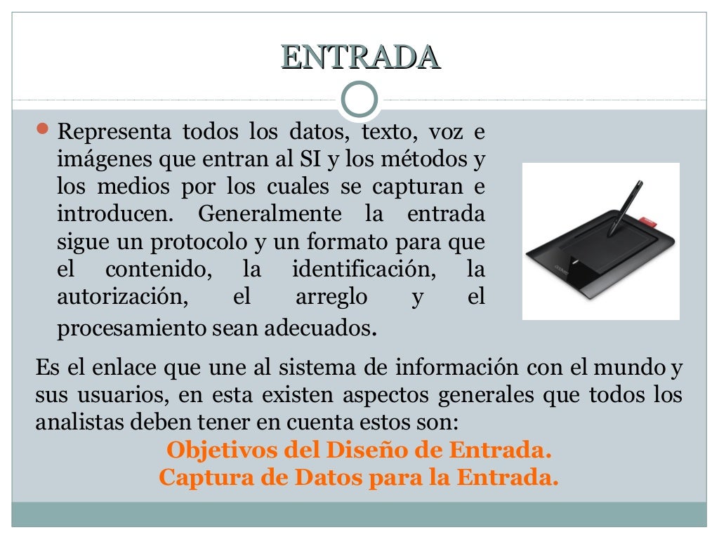 Diseño de Entradas
