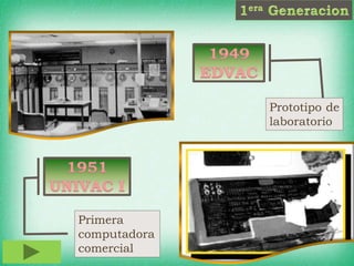 Prototipo de
laboratorio
Primera
computadora
comercial
 