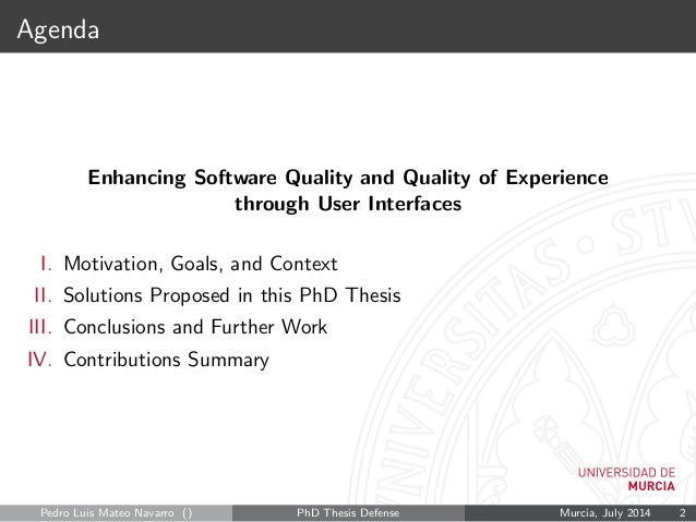 Dissertation defense experience