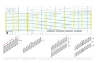 UNIDAD AVANZADA. MARIA JOSE GARCIA. Universidad de Los Andes. Profesores: Juanita Fonseca. Carlos Campuzano.
4,00 m 1,25 m
8,00 m
1,25 m
1,25 m
1,25 m
1,25 m
8,00 m
1,25 m
1,25 m
1,25 m
8,00 m
 