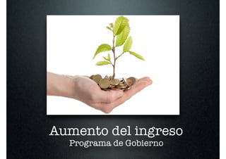 Aumento del ingreso
  Programa de Gobierno
 