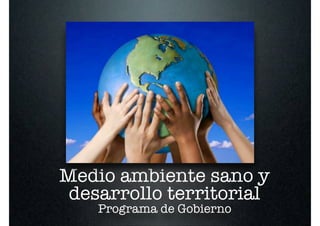 Medio ambiente sano y
 desarrollo territorial
    Programa de Gobierno
 