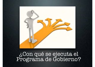 ¿Con qué se ejecuta el
Programa de Gobierno?
 